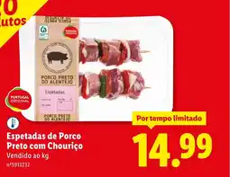 Lidl Espetadas de Porco Preto com Chouriço promoção
