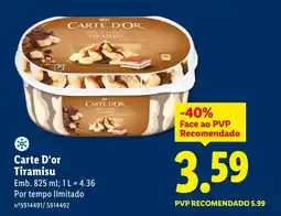 Lidl Carte D'or Tiramisu promoção