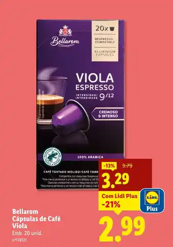 Lidl Bellarom Cápsulas de Café Viola promoção