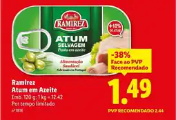 Lidl Ramirez Atum em Azeite promoção