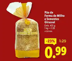 Lidl Pão de Forma de Milho e Sementes Girassol promoção