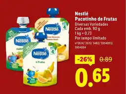 Lidl Nestlé Pacotinho de Frutas promoção