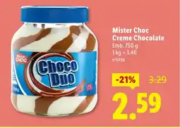 Lidl Mister Choc Creme Chocolate promoção