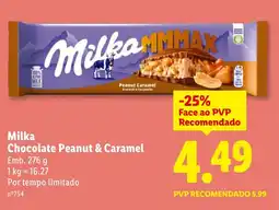 Lidl Milka Chocolate Peanut & Caramel promoção