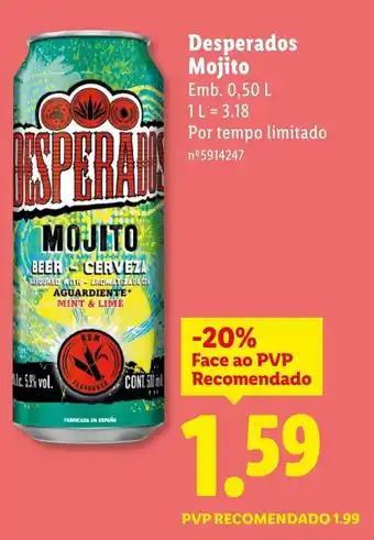 Lidl Desperados Mojito promoção