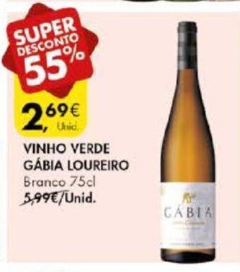 Pingo Doce Vinho Verde Gábia Loureiro 75cl promoção