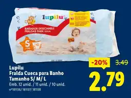 Lidl Lupilu Fralda Cueca para Banho Tamanho S/M/L promoção