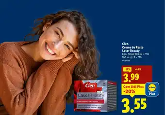 Lidl Cien Creme de Rosto Laser Beauty promoção