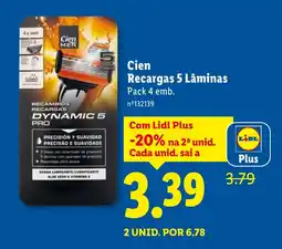 Lidl Cien Recargas 5 Lâminas promoção