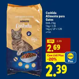 Lidl Coshida Alimento para Gatos promoção
