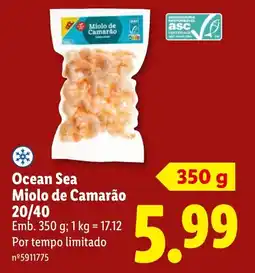 Lidl Ocean Sea Miolo de Camarão 20/40 promoção