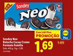 Lidl Sondey Neo Bolacha Cacau Creme Formato Familia promoção