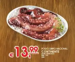 Meu Super Polvo limpo nacional continente ultracongelado promoção