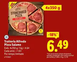 Lidl Trattoria Alfredo Pizza Salame promoção
