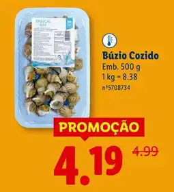 Lidl Búzio Cozido promoção