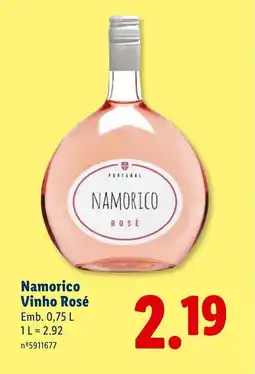 Lidl Namorico Vinho Rosé promoção