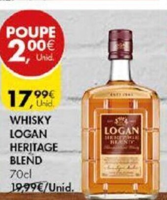 Pingo Doce Whisky Logan Heritage Blend 70cl promoção