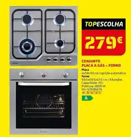 Bricomarché Conjunto placa a gás + forno promoção