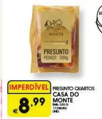 Meu Super Presunto quartos casa do monte promoção