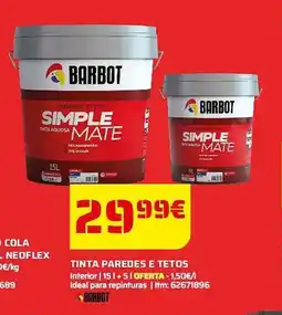 Bricomarché Barbot Tinta paredes e tetos promoção