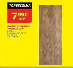 Bricomarché Pavimento cerâmico "woodley oak" promoção