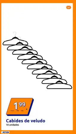 Action Cabides de veludo promoção
