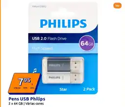 Action Pens USB Philips promoção