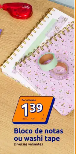 Action Bloco de notas ou washi tape promoção