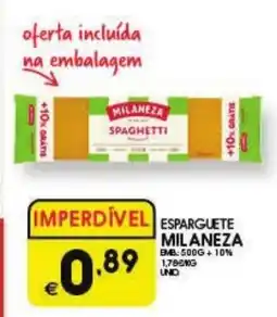 Meu Super Esparguete milaneza promoção