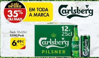 Pingo Doce Carlsberg Pilsner 12x25cl promoção