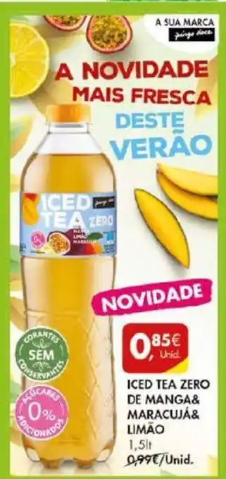Pingo Doce Iced Tea Zero de Manga & Maracujá & Limão 1,5lt promoção