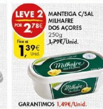 Pingo Doce Manteiga C/Sal Milhafre dos Açores 250g promoção
