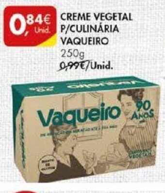 Pingo Doce Creme Vegetal P/Culinária Vaqueiro 250g promoção