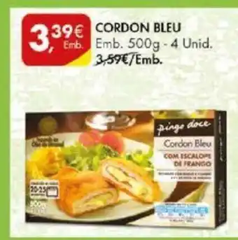 Pingo Doce Cordon Bleu 500g-4 Unid promoção