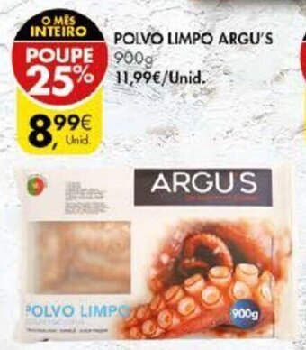 Pingo Doce Polvo Limpo Argu's 900g promoção