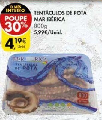 Pingo Doce Tentáculos de Pota Mar Ibérica 800g promoção