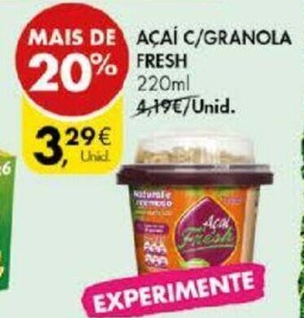 Pingo Doce Açaí C/ Granola Fresh 220ml promoção