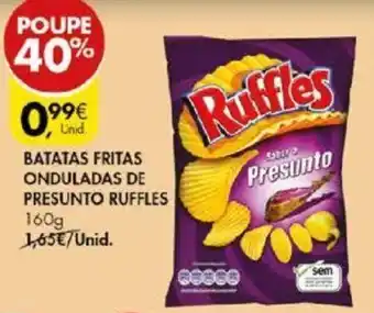 Pingo Doce Batatas Fritas Onduladas de Presunto Ruffles 160g promoção