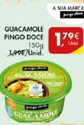 Pingo Doce Guacamole Pingo Doce 150g promoção