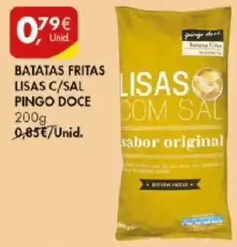 Pingo Doce Batatas Fritas Lisas C/Sal Pingo Doce 200g promoção