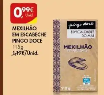 Pingo Doce Mexilhão em Escabeche Pingo Doce 115g promoção