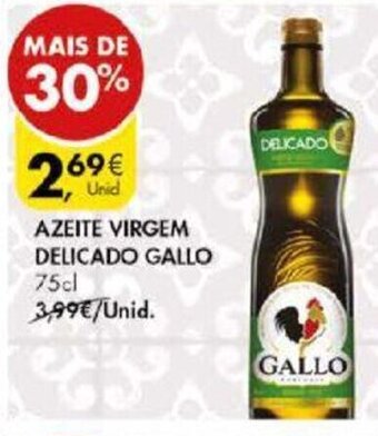 Pingo Doce Azeite Virgem Delicado Gallo 75cl promoção