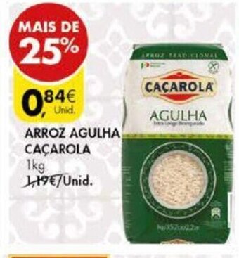 Pingo Doce Arroz Agulha Caçarola 1kg promoção