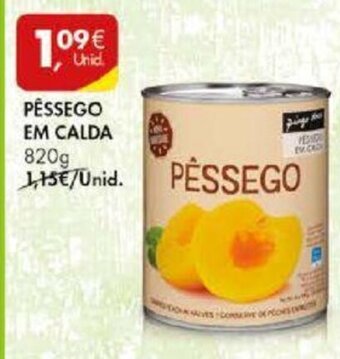 Pingo Doce Pêssego em Calda 820g promoção