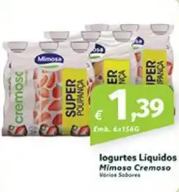 Roque Supermercados logurtes Líquidos Mimoso Cremoso Vários Sabores promoção