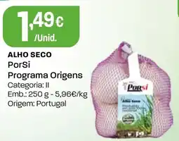 Intermarché Alho seco PorSi Programa Origens promoção