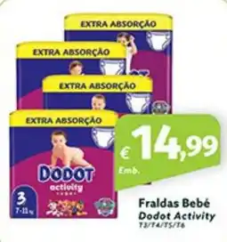 Roque Supermercados Fraldas Bebé Dodot Activity promoção