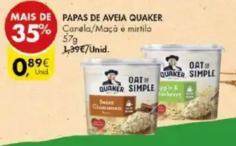 Pingo Doce Papas de Aveia Quaker 57g promoção