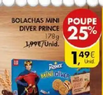 Pingo Doce Bolachas Mini Diver Prince 178g promoção