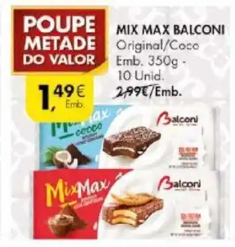 Pingo Doce Mix Max Balconi Original/Coco 350g promoção